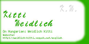 kitti weidlich business card